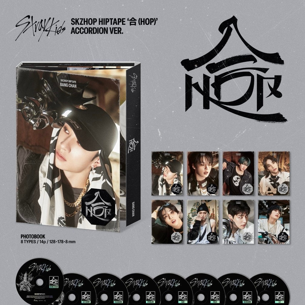 K-POP STRAY KIDS - SKZHOP HIPTAPE [合 (HOP)] (ACCORDION VER.) (8 VERSIONS)