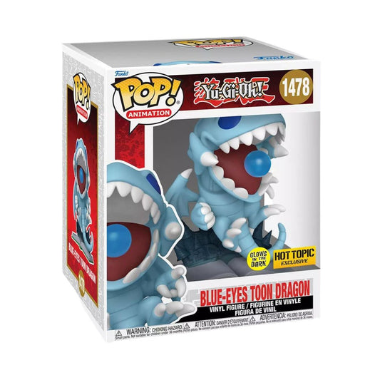Funko Pop! Yu-Gi-Oh! Blue-Eyes Toon Dragon 1478 Glows in the Dark Hot Topic Exclusive