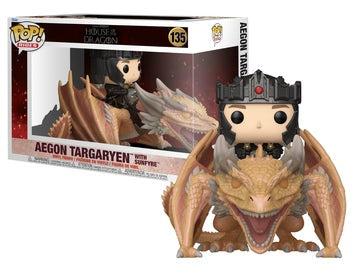Funko Pop! Game of Thrones House of the Dragon - Aegon Targaryen with Sunfyre 135 Rides Figure
