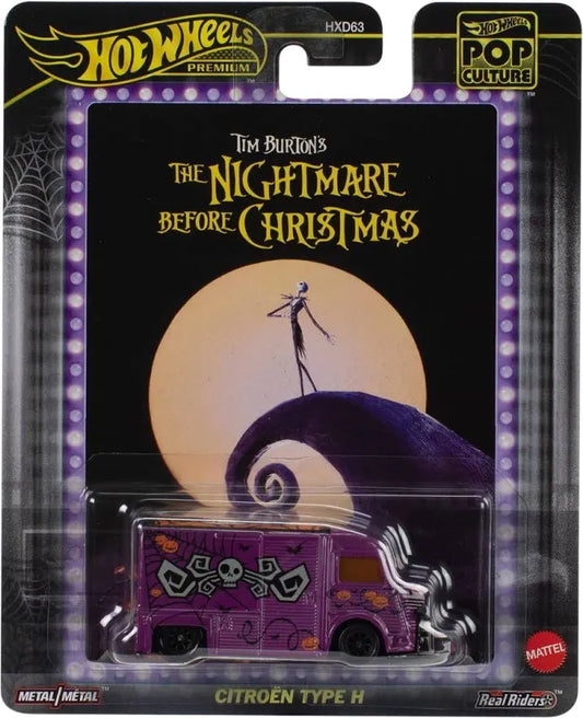 Tim Burton’s The Nightmare Before Christmas - Hot Wheels Premium Pop Culture Citroen Type H 1:64 Scale Collectible Die Cast Metal Toy Car