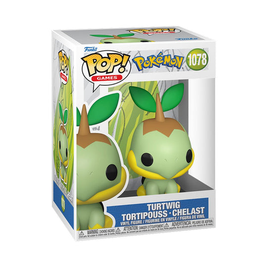Funko Pop! Pokemon - Turtwig Tortipouss Chelast 1078 + Pop Protector