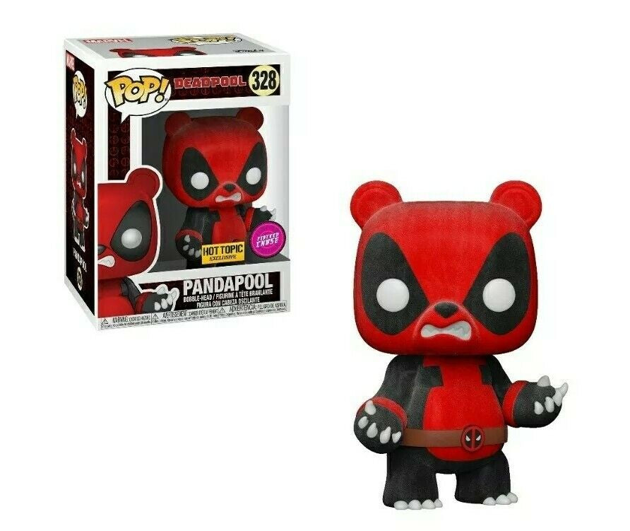 Funko Pop! Marvel Deadpool - Pandapool 328 Flocked Chase Hot Topic Exclusive (VAULTED) + Free Protector