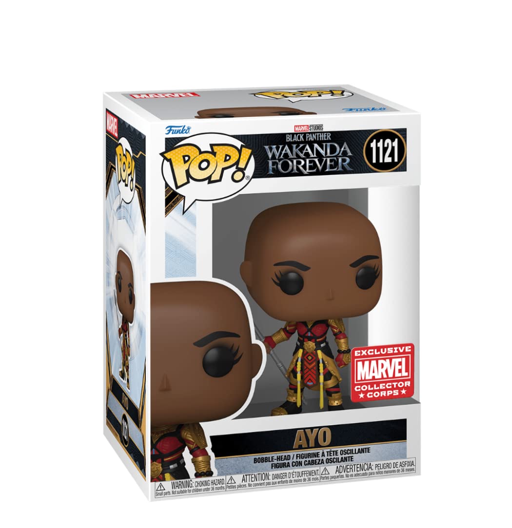 Funko Pop! Marvel Studios - Black Panther Wakanda Forever: Ayo 1121 Marvel Collector Corps Exclusive + Free Protector