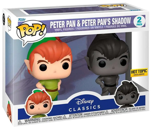Funko Pop! Disney Classics Peter Pan & Peter Pan’s Shadow 2 Pack Hot Topic Exclusive