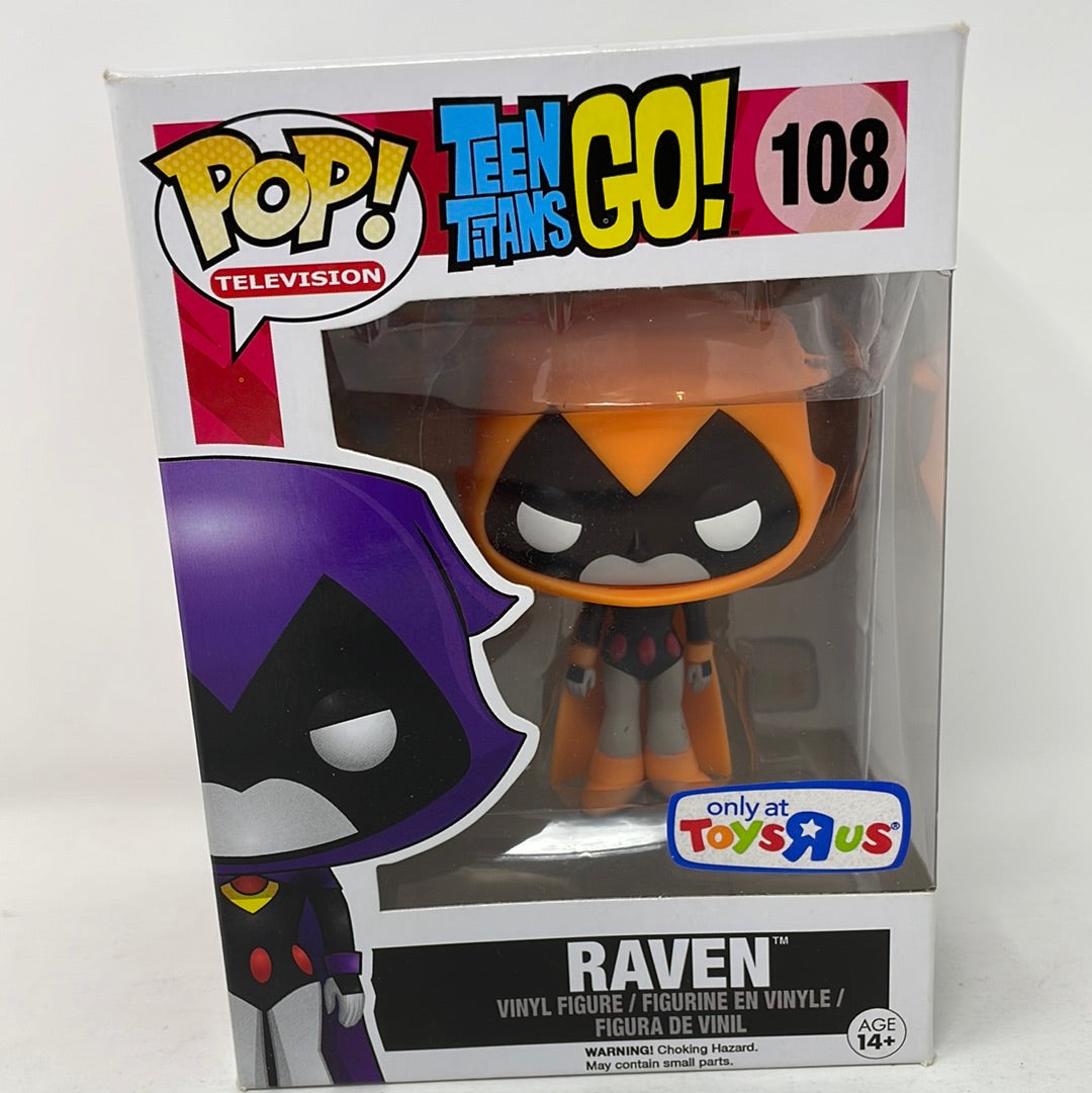 Funko Pop! Teen Titans Go! Raven (Orange) 108 Toys R Us 108 (VAULTED) + Pop Protector