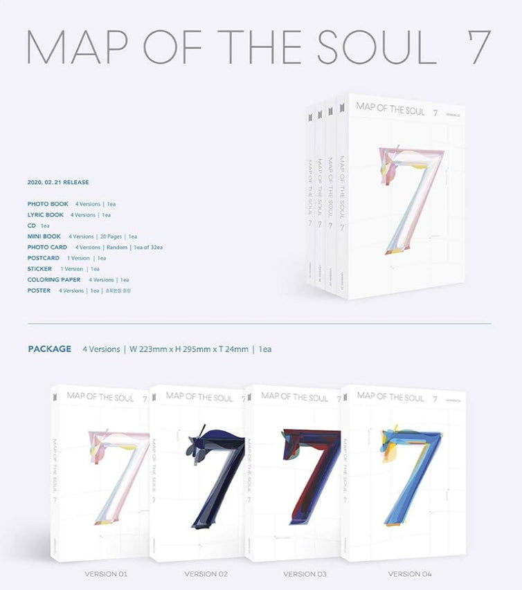 K-pop BTS Map Of The Soul 7 Version 1 Sealed Album