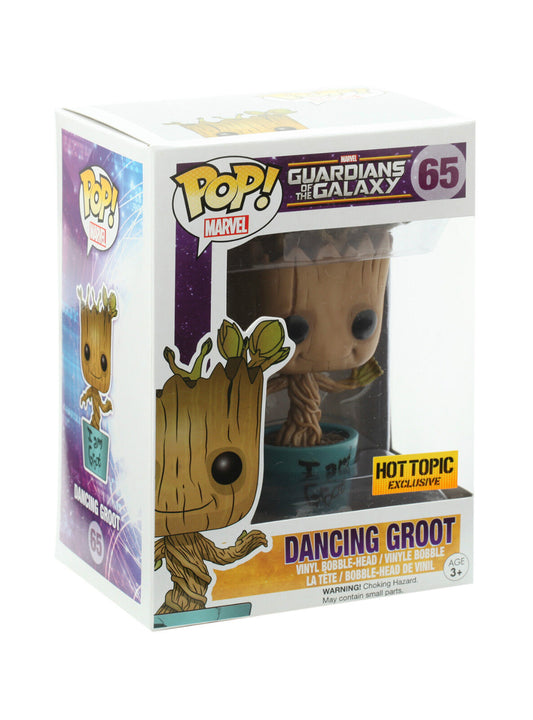 Funko Pop! Marvel Guardians of the Galaxy Dancing Groot 65 Hot Topic Exclusive + Free Protector