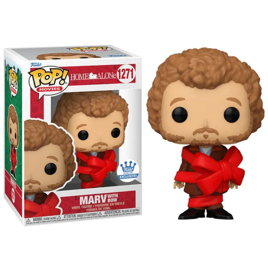 Home Alone : Marv with Bow 1271 Funko Shop Exclusive + Pop Protector