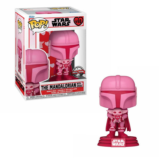 Funko Pop! Star Wars The Mandalorian with Grogu 498 Special Edition + Free Protector
