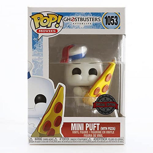 Funko Pop! Ghostbusters Afterlife : Mini Puft (with pizza) 1053 Special Edition (VAULTED) + Pop Protector