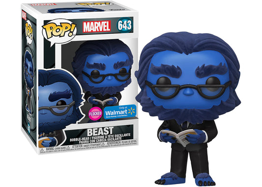 Funko Pop! Marvel X-Men - Beast 643 Flocked Walmart Exclusive (VAULTED)+ Free Protector