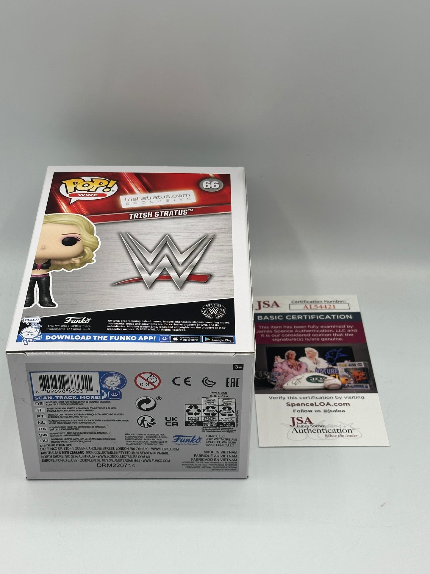 Funko Pop! WWE Trish Stratus 66 Signed by Trish Stratus JSA Certified Diamond Funko Shop Exclusive + Free Protector