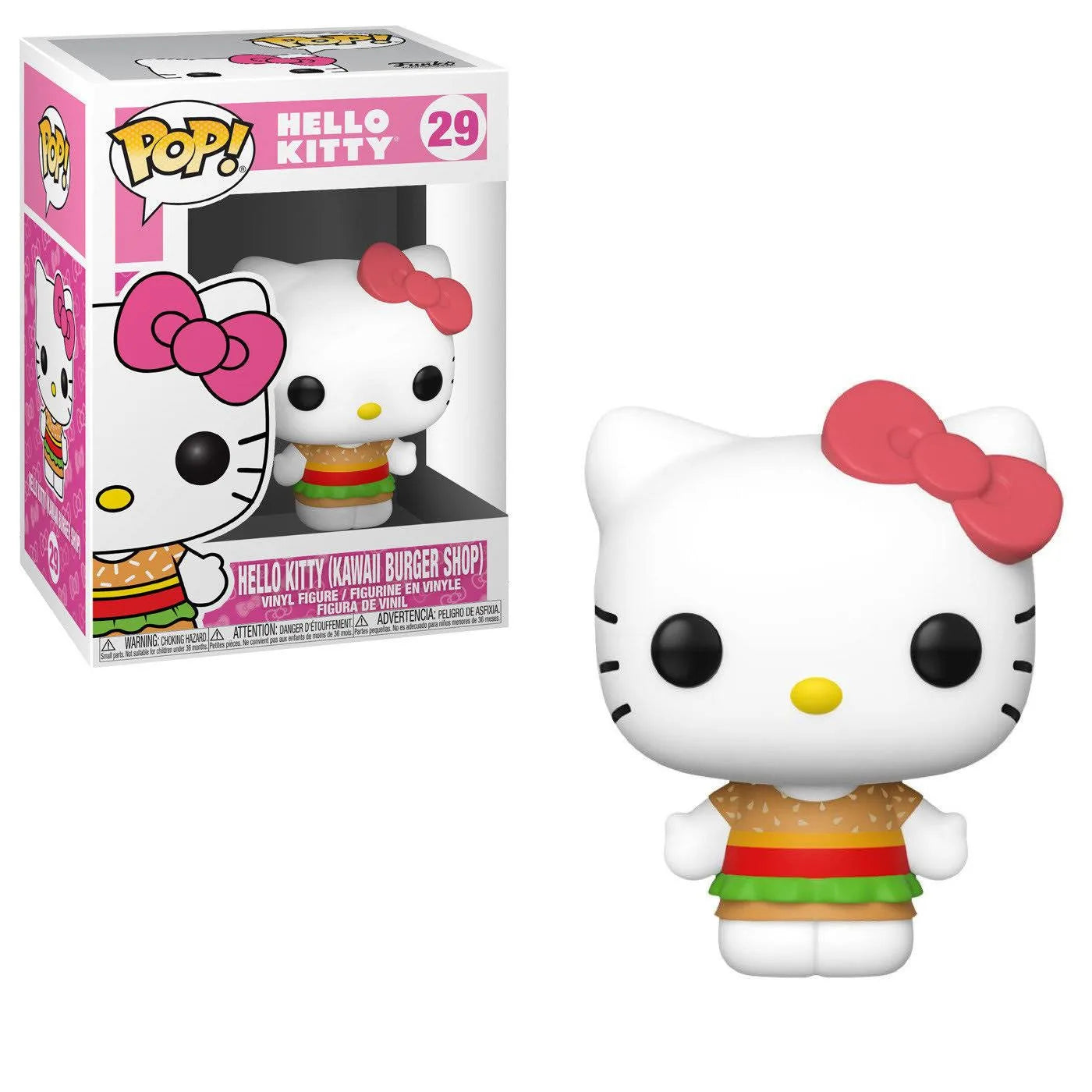 Funko Pop! Hello Kitty (Kawaii Burger Shop) 29 + Free Protector