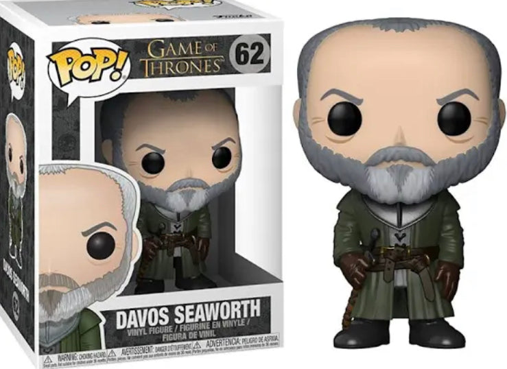 Funko Pop! Game of Thrones Davos Seaworth 62 + Free Protector (VAULTED)