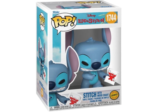Funko Pop! Disney Lilo & Stitch - Stitch with Mood Chart 1744 CHASE Figure + Pop Protector