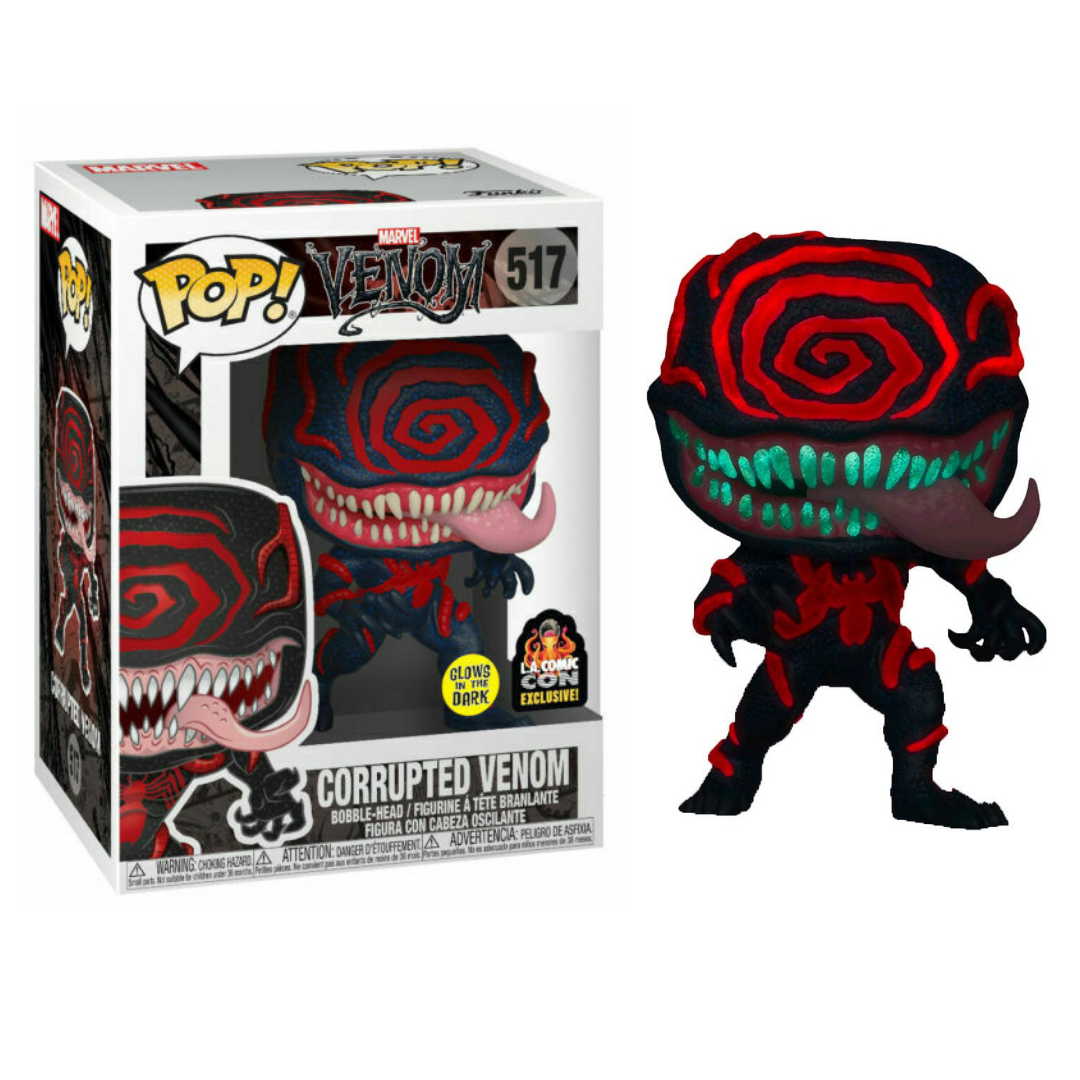 Funko POP! Marvel Venom: Corrupted Venom GITD LA COMIC CON #517 + protector!