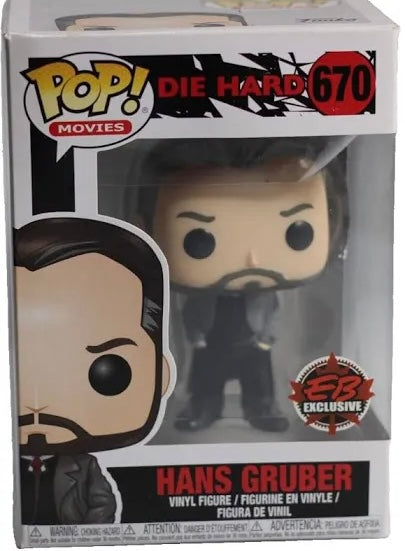 Funko Pop! Die Hard Hans Gruber (Hands in Pockets) 670 EB Exclusive (VAULTED) + Protector
