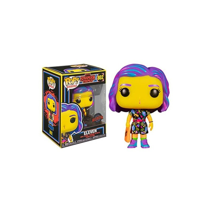 Funko Pop! Netflix Stranger Things Eleven 802 Special Edition Blacklight Figure + Free Protector