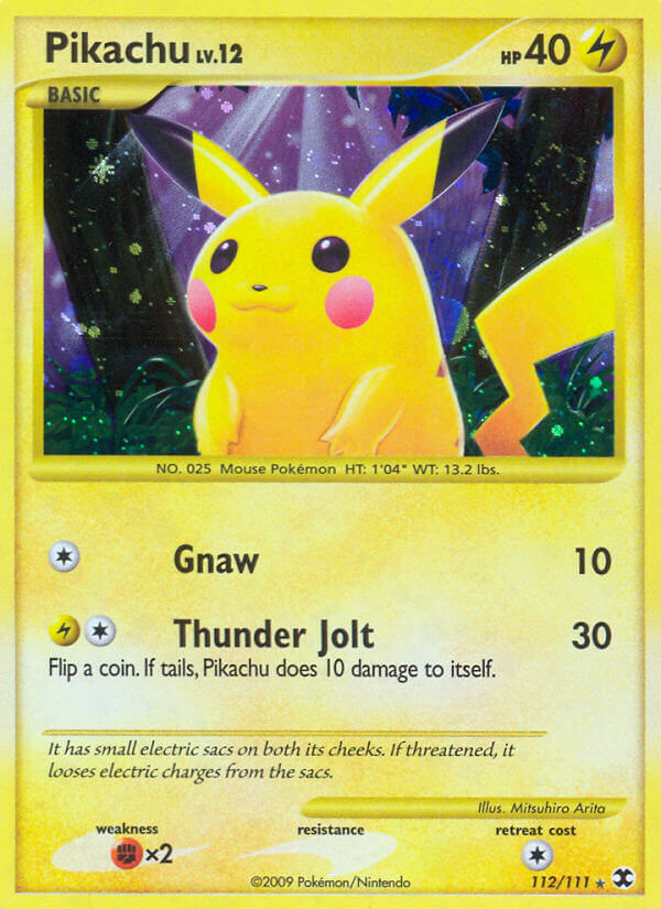 Pokemon TCG! Pikachu 2009 Rising Rivals #112/111 Secret Rare