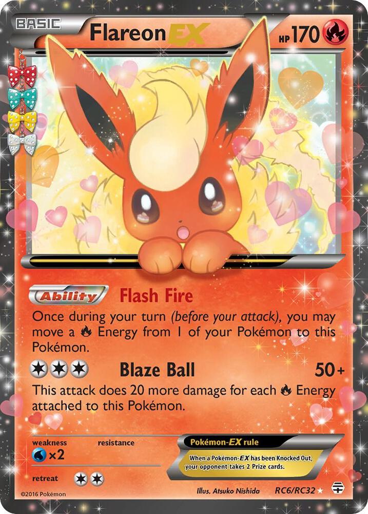 Pokemon tcg! Flareon EX - Generations: Radiant Collection (GEN) NM