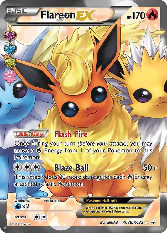 Pokemon TCG! Flareon EX (Full Art) - Generations: Radiant Collection (GEN) (NM)