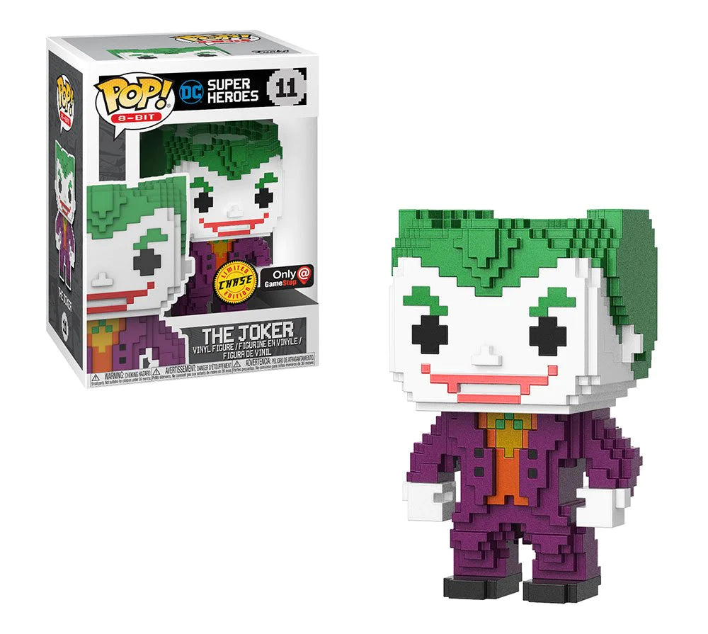 Funko POP! DC Heroes: #11 - The Joker Gamestop Chase 8-bit Exclusive + PROTECTOR!