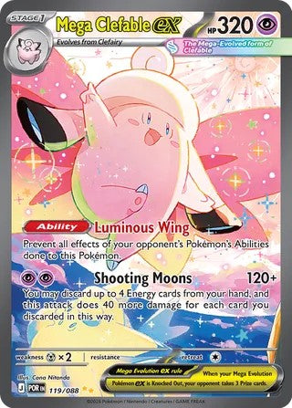 Pokemon TCG! Mega Clefable ex 2026 Perfect Order #119/088 Special Illustration Rare