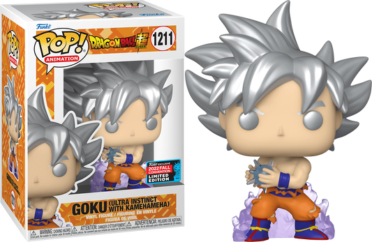 Funko Pop! Dragon Ball Super - Goku (Ultra Instinct with Kamehameha) 1211 Funko 2022 Fall Convention Exclusive + Protector