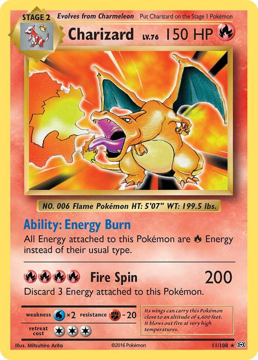 Pokemon TCG! Charizard - XY - Evolutions (EVO) ( REVERSE HOLO ) lightly played
