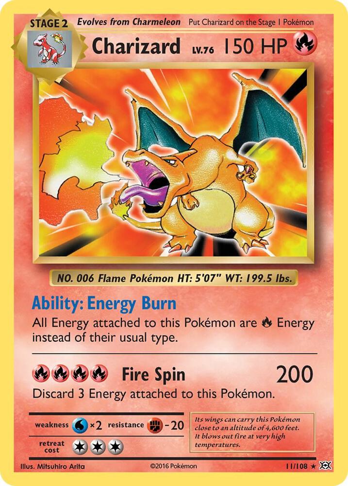 Pokemon TCG! Charizard - XY - Evolutions (EVO) (REVERSE HOLOFOIL)