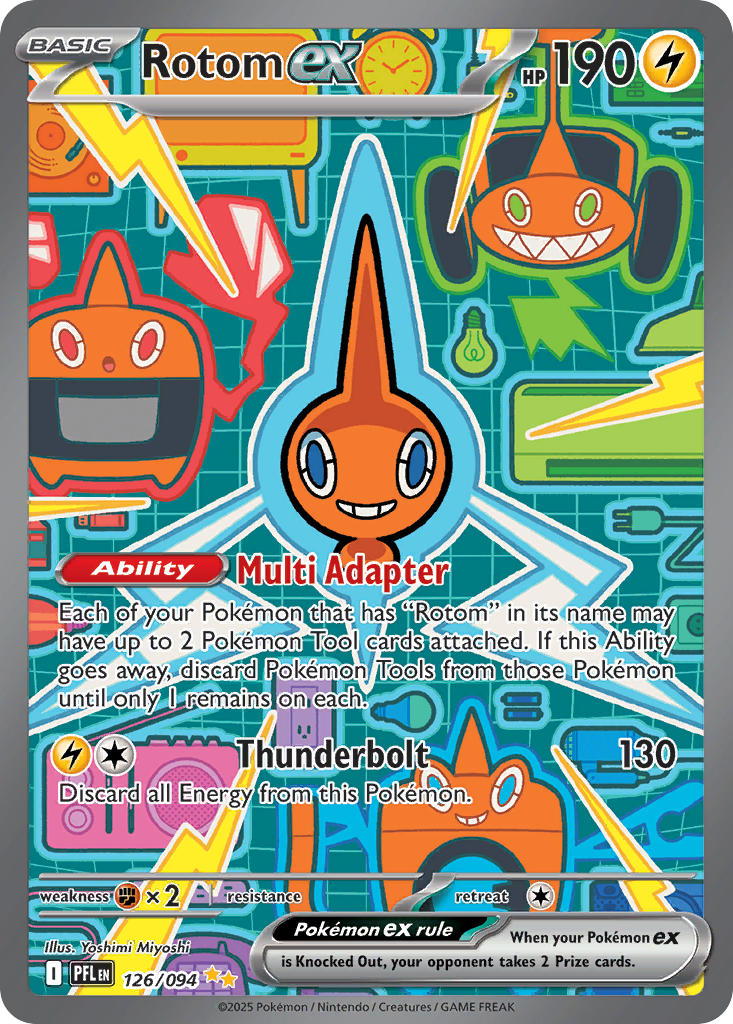 Pokemon TCG! Rotom ex 2025 Phantasmal Flames #126/094 Special Illustration Rare