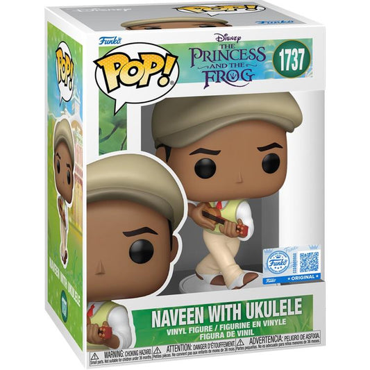 Funko Pop! Disney The Princess And The Frog - Naveen with Ukulele 1737 Figure + Pop Protector
