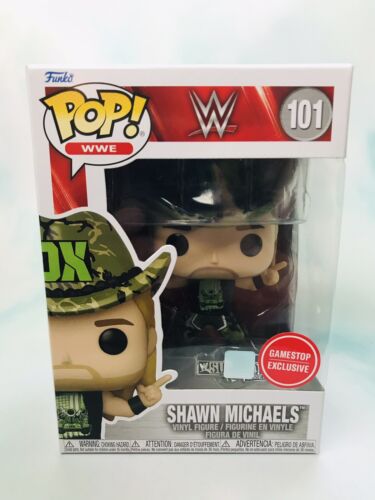 Funko POP! WWE - #101 - Shawn Michaels - Gamestop Exclusive + PROTECTOR! (box tear)