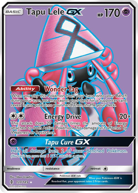 Pokemon TCG! Tapu Lele GX (Full Art) - SM - Guardians Rising (SM02)