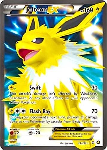 Pokemon TCG! Jolteon EX - 28a/83 - Alternate Art Promos (PR)