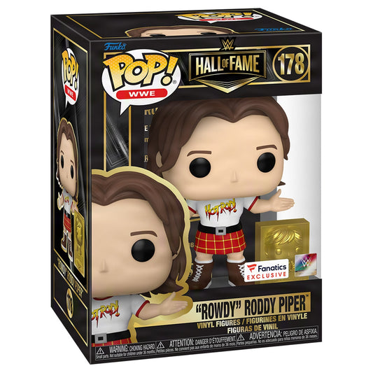 Funko Pop! WWE Hall of Fame - “Rowdy” Roddy Piper 178 Fanatics Exclusive Figure + Pop Protector