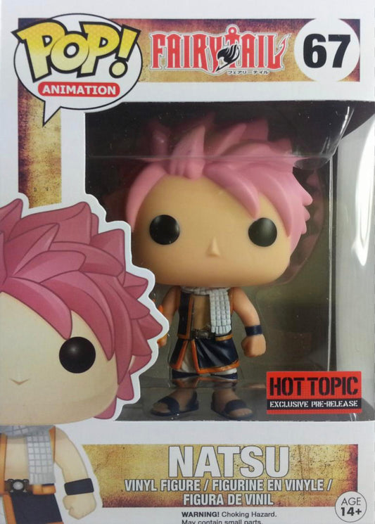 Funko Pop! Fairy Tail Natsu 67 Hot Topic Exclusive + Free Protector (VAULTED)