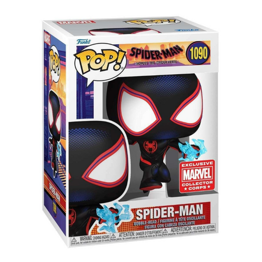 Funko Pop! Spider-Man Across The Spider-Verse - Spider-Man 1090 Marvel Collector Corps Exclusive + Free Protector