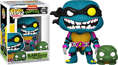 Funko Pop! Nickelodeon Teenage Mutant Ninja Turtles: Slash with Pre-Mutated Slash 1558 + Pop Protector