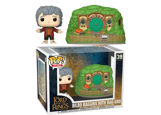 Funko Pop! Town: The Lord of the Rings - Bilbo Baggins with Bag-End 39 Figure