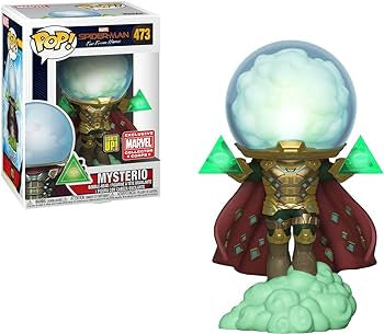 Funko Pop! Spider-Man Far From Home Mysterio 473 Lights Up Marvel Collector Corps Exclusive + Free Protector