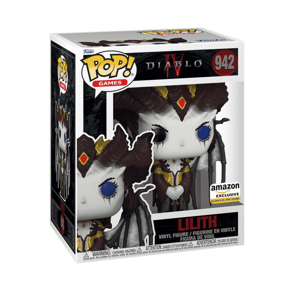 Funko Pop! Diablo IV Lilith 942 Amazon Glows in the Dark Exclusive 6-inch Figure