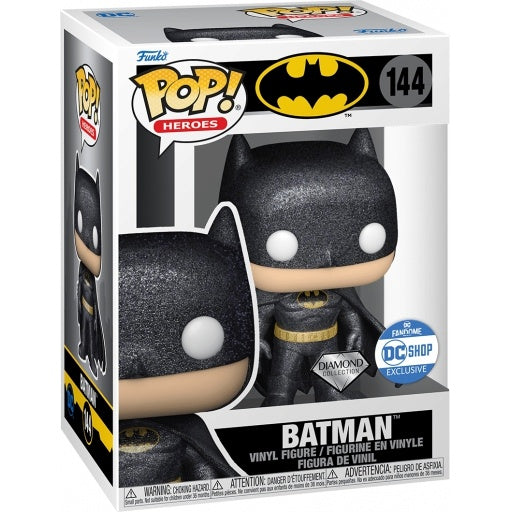 Funko POP! Heroes: Batman Diamond #144 DC Shop Exclusive + Protector!