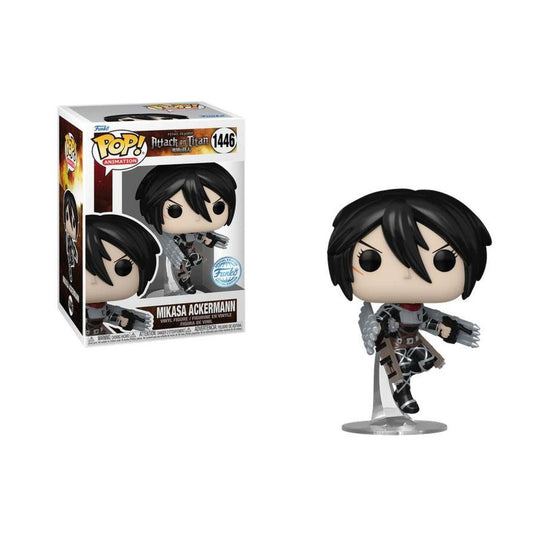 Funko Pop! Anime ATTACK ON TITAN MIKASA ACKERMAN METALLIC FINAL SEASON #1446 + PoP Protector