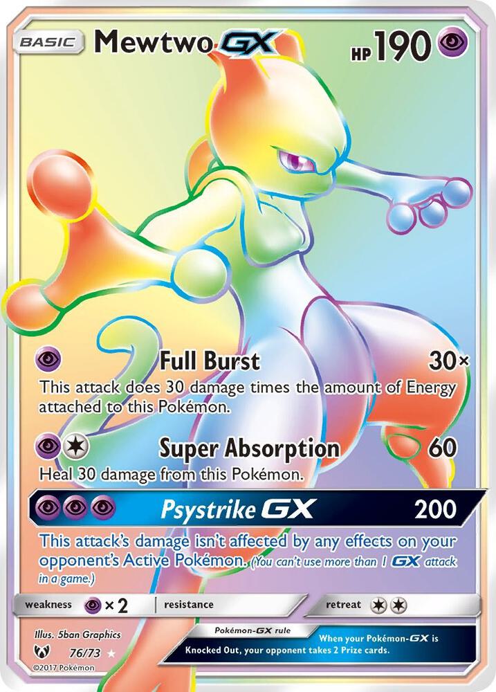 Pokemon TCG! Mewtwo GX (Secret) - Shining Legends (SHL)