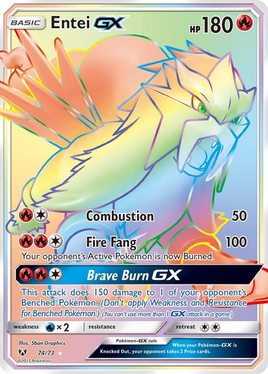 Pokemon TCG - Entei GX (Secret) - Shining Legends (SHL)