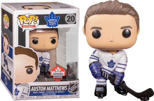 Funko Pop! Hockey NHL Toronto Maple Leafs Auston Matthews 20 Funko 2018 Fan Expo Canada Exclusive + Free Protector