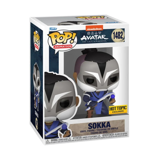 Sokka with Warrior Mask (Hot Topic Exclusive) Avatar The Last Airbender Funko PoP! Animation 1482 + PoP Protector