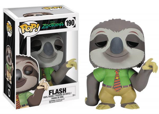 Funko Pop! Disney Zootopia - Flash 190 (VAULTED) + Free Protector
