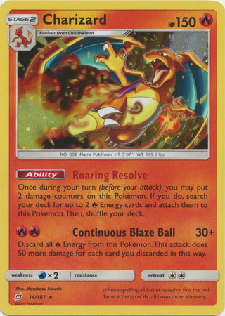 Pokemon TCG! Charizard 2019 Team Up #14/181 Cosmos Holo Costco Exclusive 5-Pack Tin